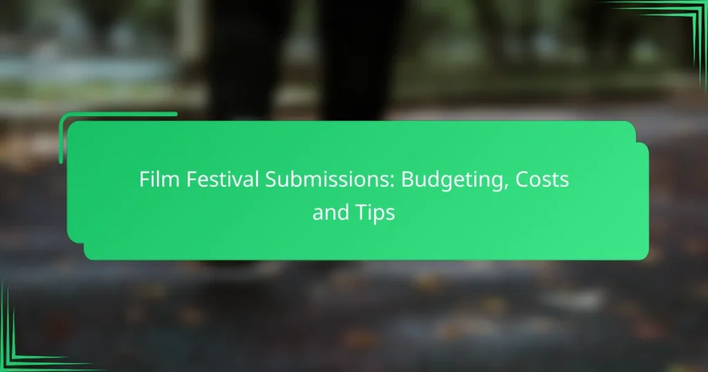 Film Festival Submissions: Budgeting, Costs and Tips