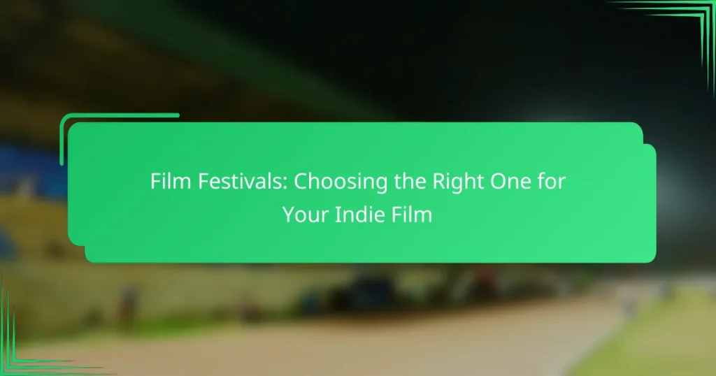 Film Festivals: Choosing the Right One for Your Indie Film