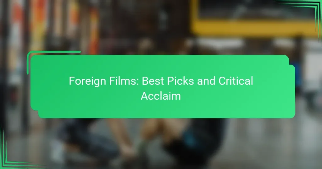 Foreign Films: Best Picks and Critical Acclaim