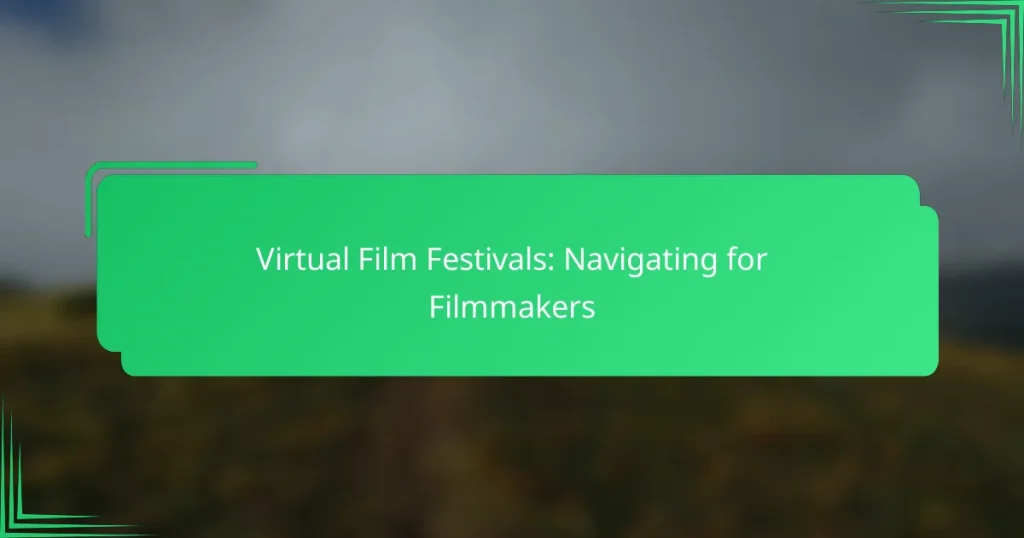Virtual Film Festivals: Navigating for Filmmakers