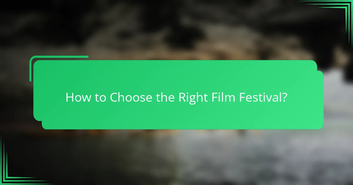 How to Choose the Right Film Festival?