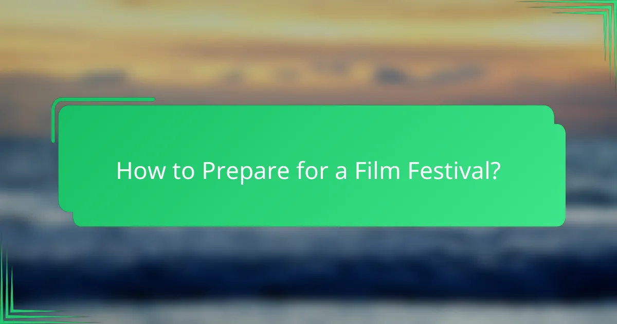 How to Prepare for a Film Festival?