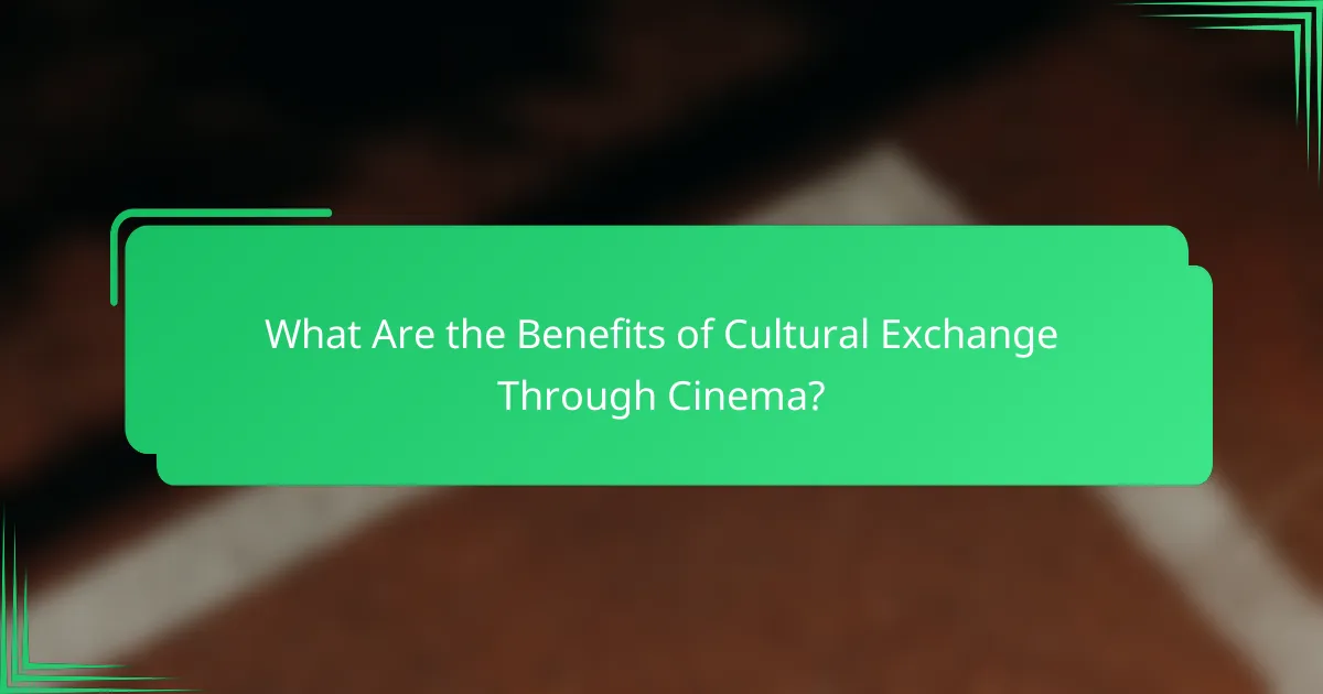 What Are the Benefits of Cultural Exchange Through Cinema?