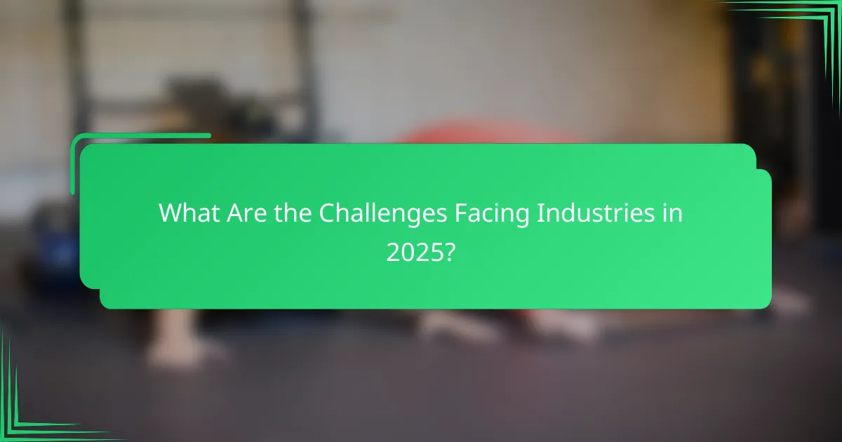 What Are the Challenges Facing Industries in 2025?