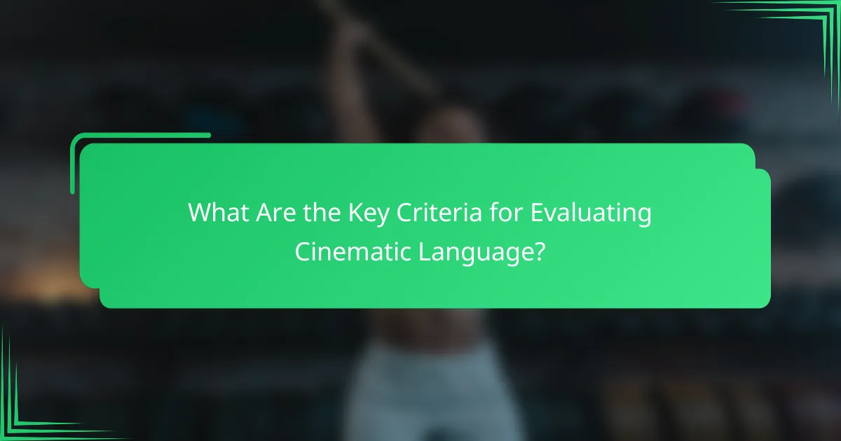 What Are the Key Criteria for Evaluating Cinematic Language?