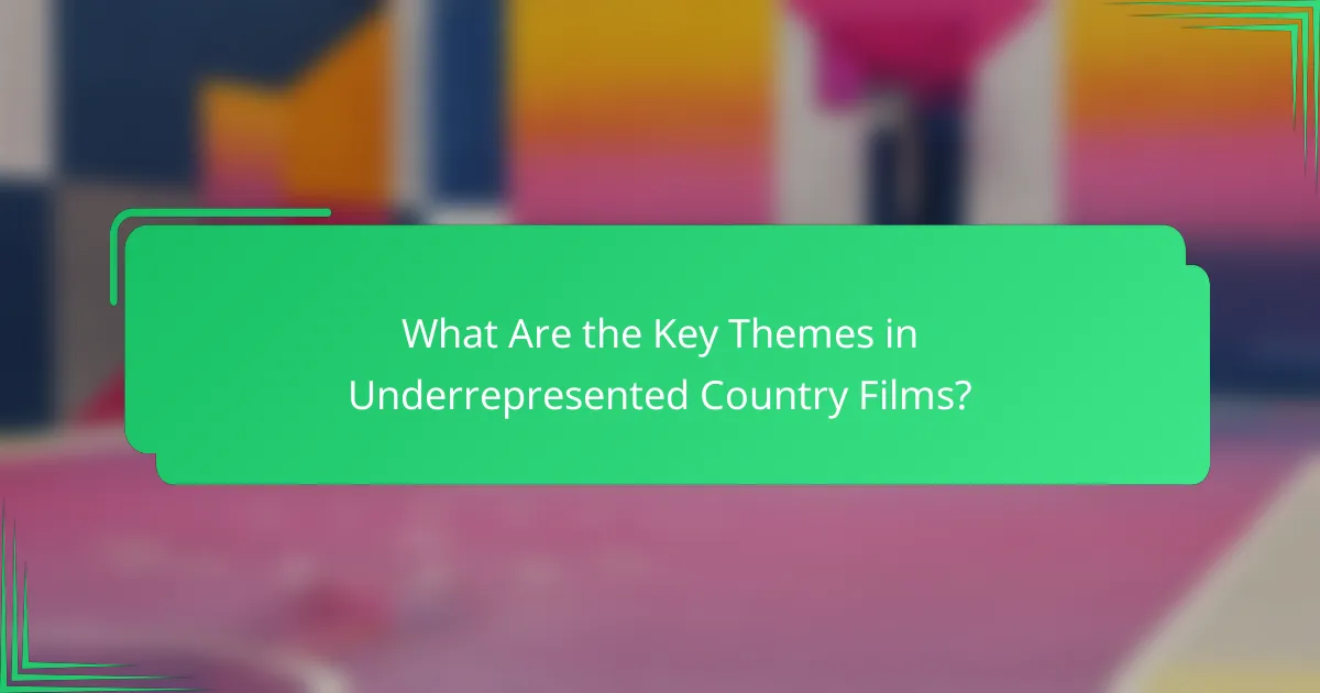 What Are the Key Themes in Underrepresented Country Films?