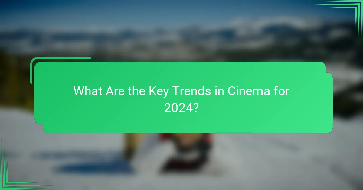 What Are the Key Trends in Cinema for 2024?