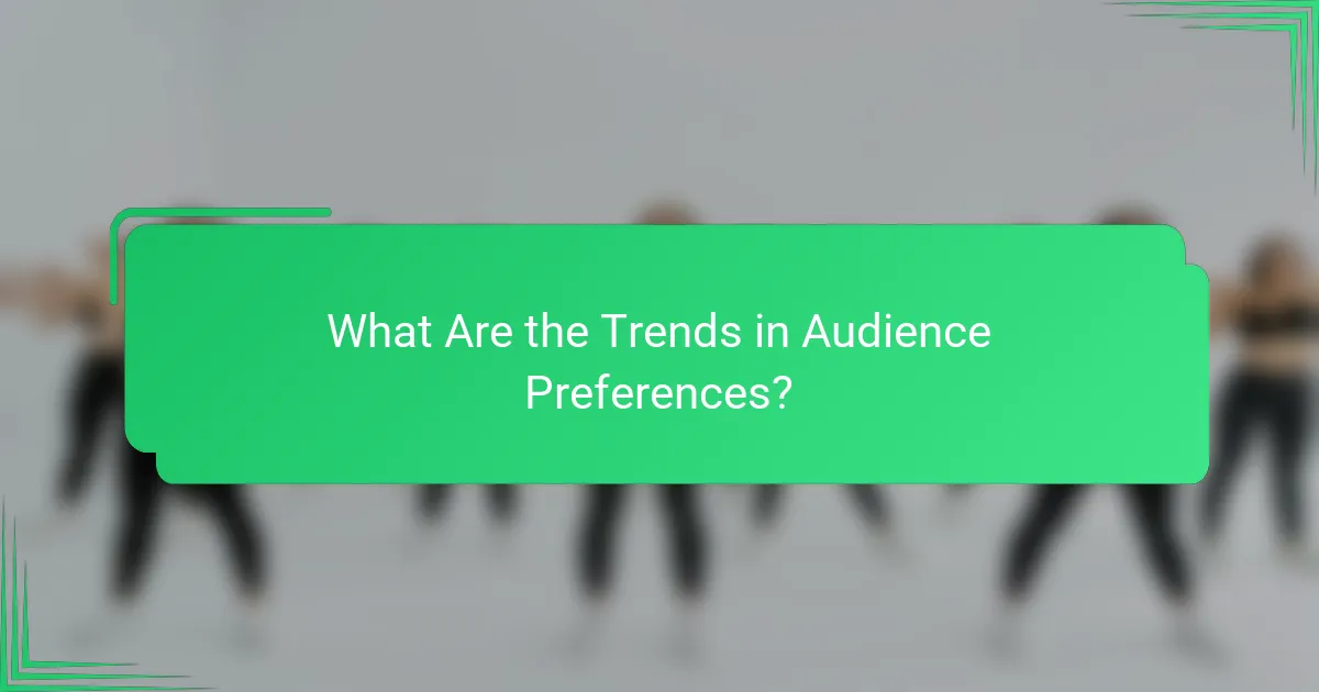 What Are the Trends in Audience Preferences?