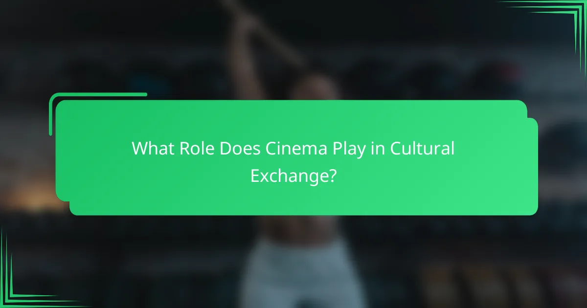 What Role Does Cinema Play in Cultural Exchange?