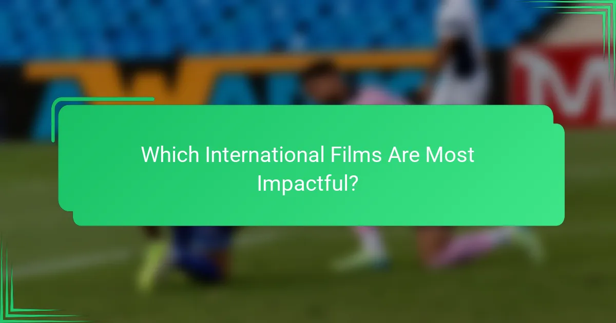 Which International Films Are Most Impactful?